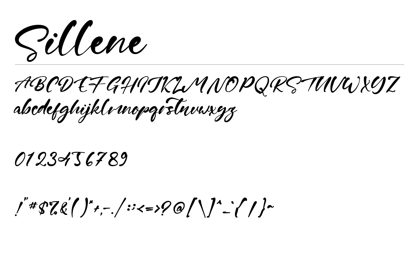 Sillene Font preview