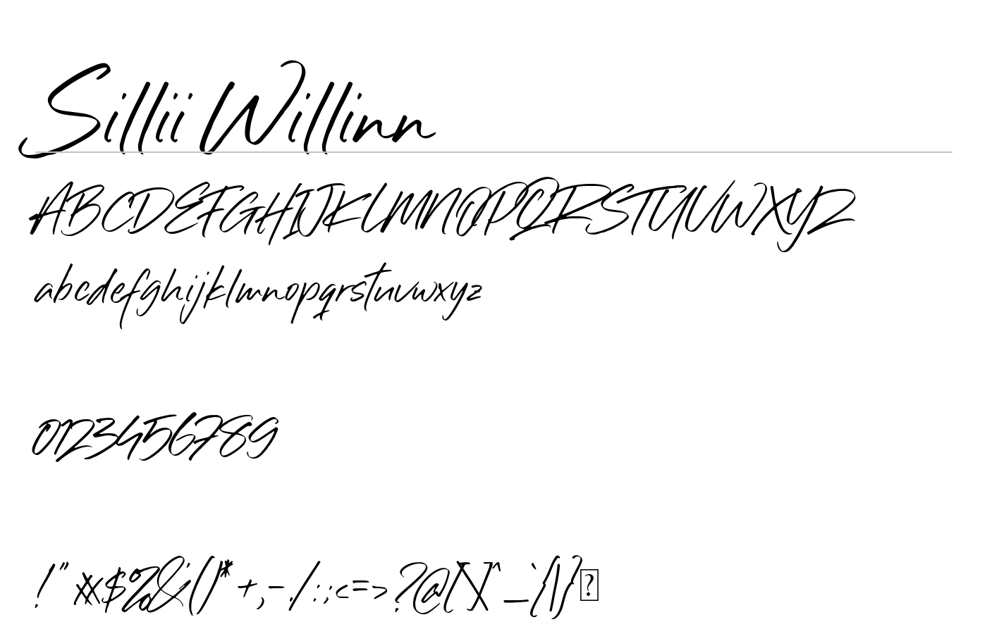 Sillii Willinn Handlettering preview