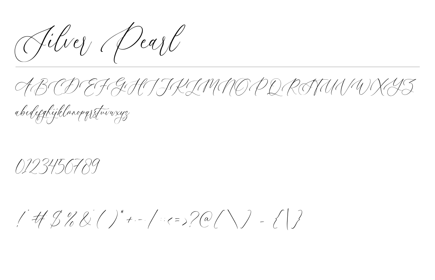 Silver Pearl Font preview
