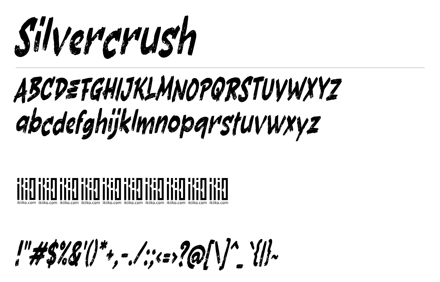 Silvercrush Font preview