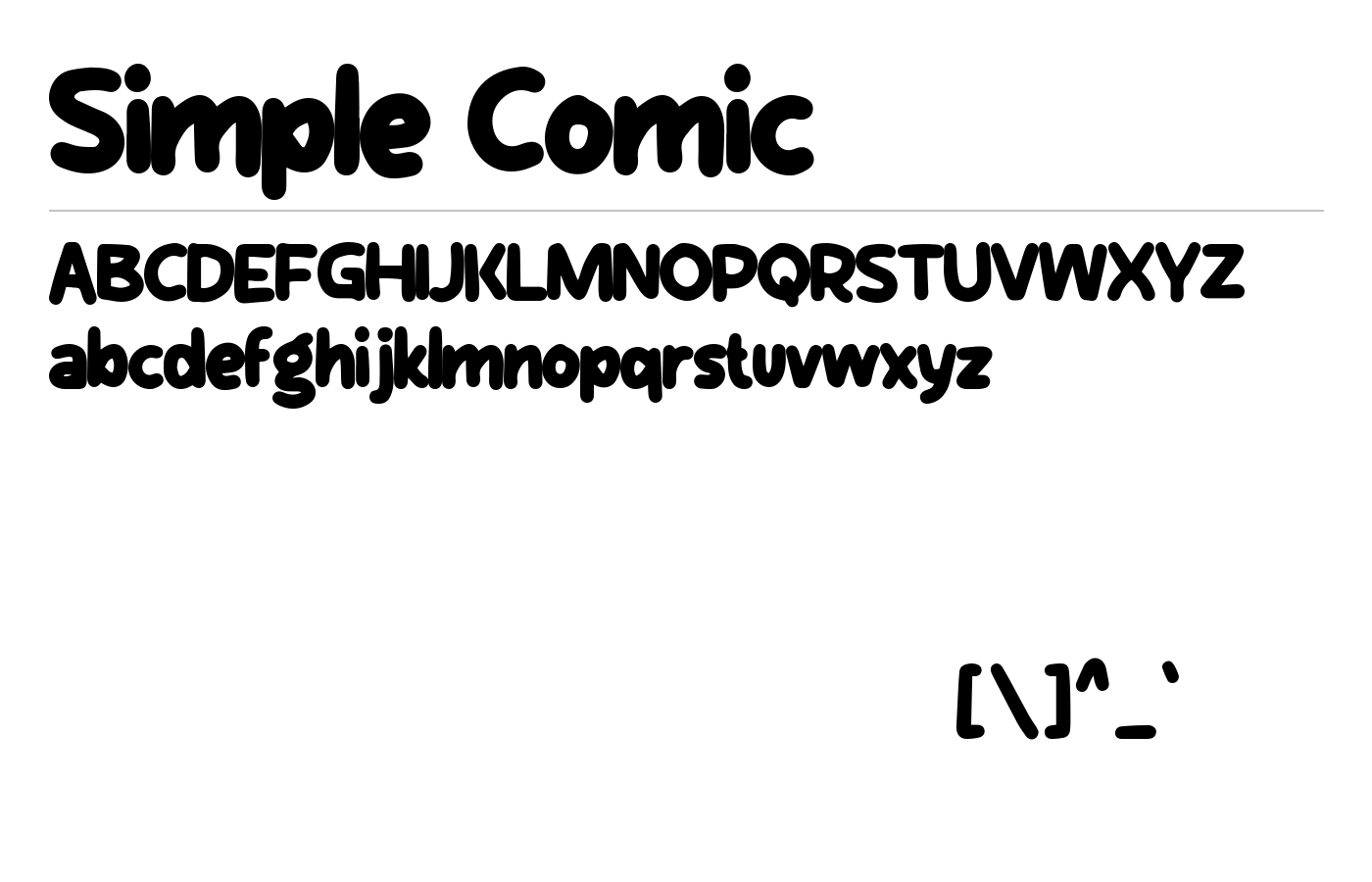 Simple Comic Font preview