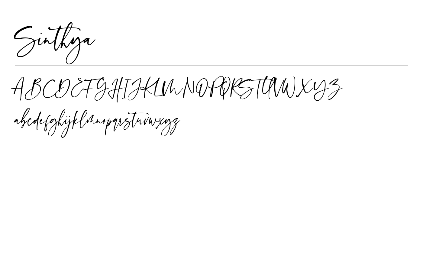 Sinthya Casual Script Demo preview