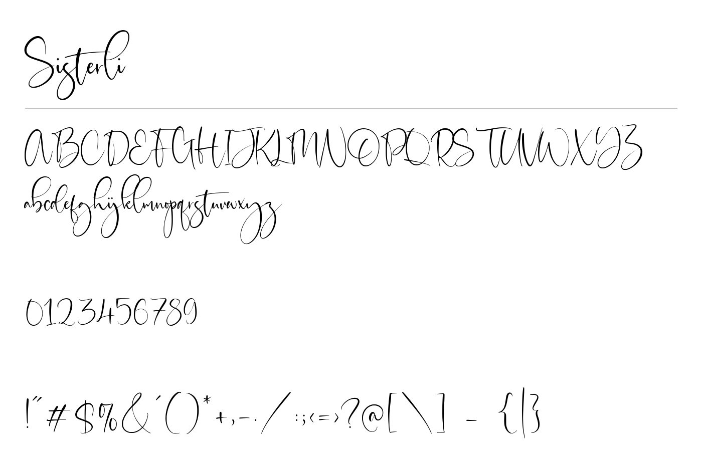Sisterli Font preview
