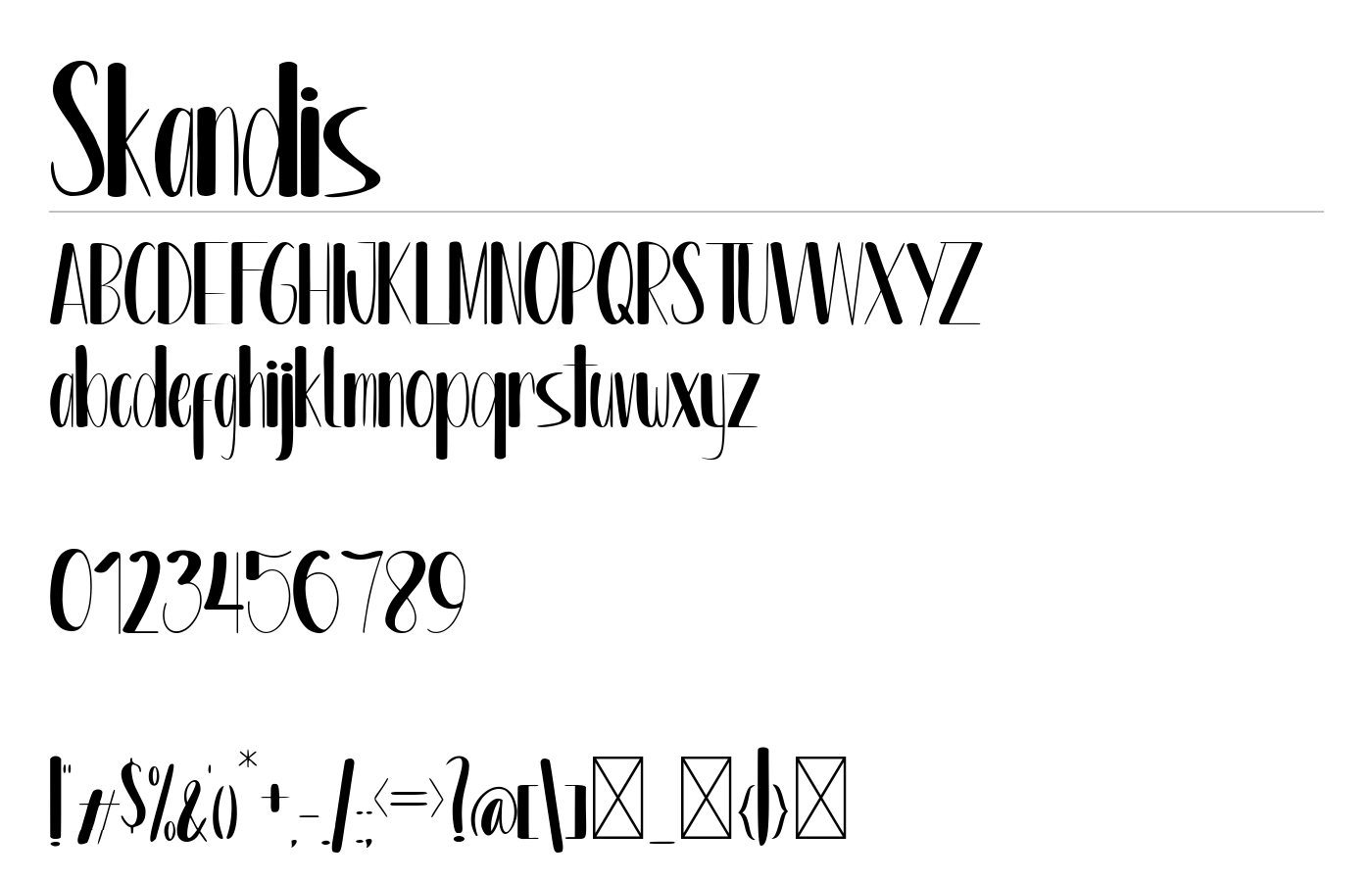 Skandis Font preview