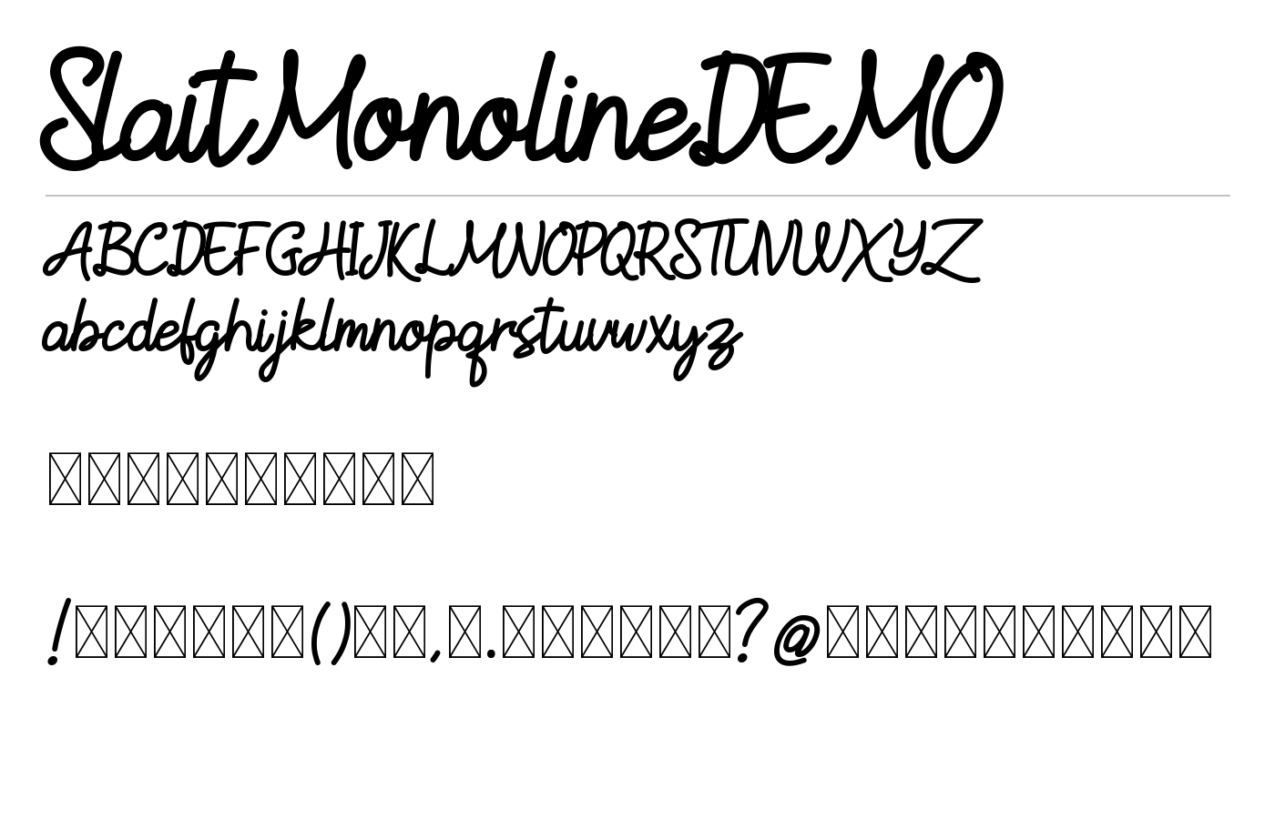 Slait Monoline Script Font preview