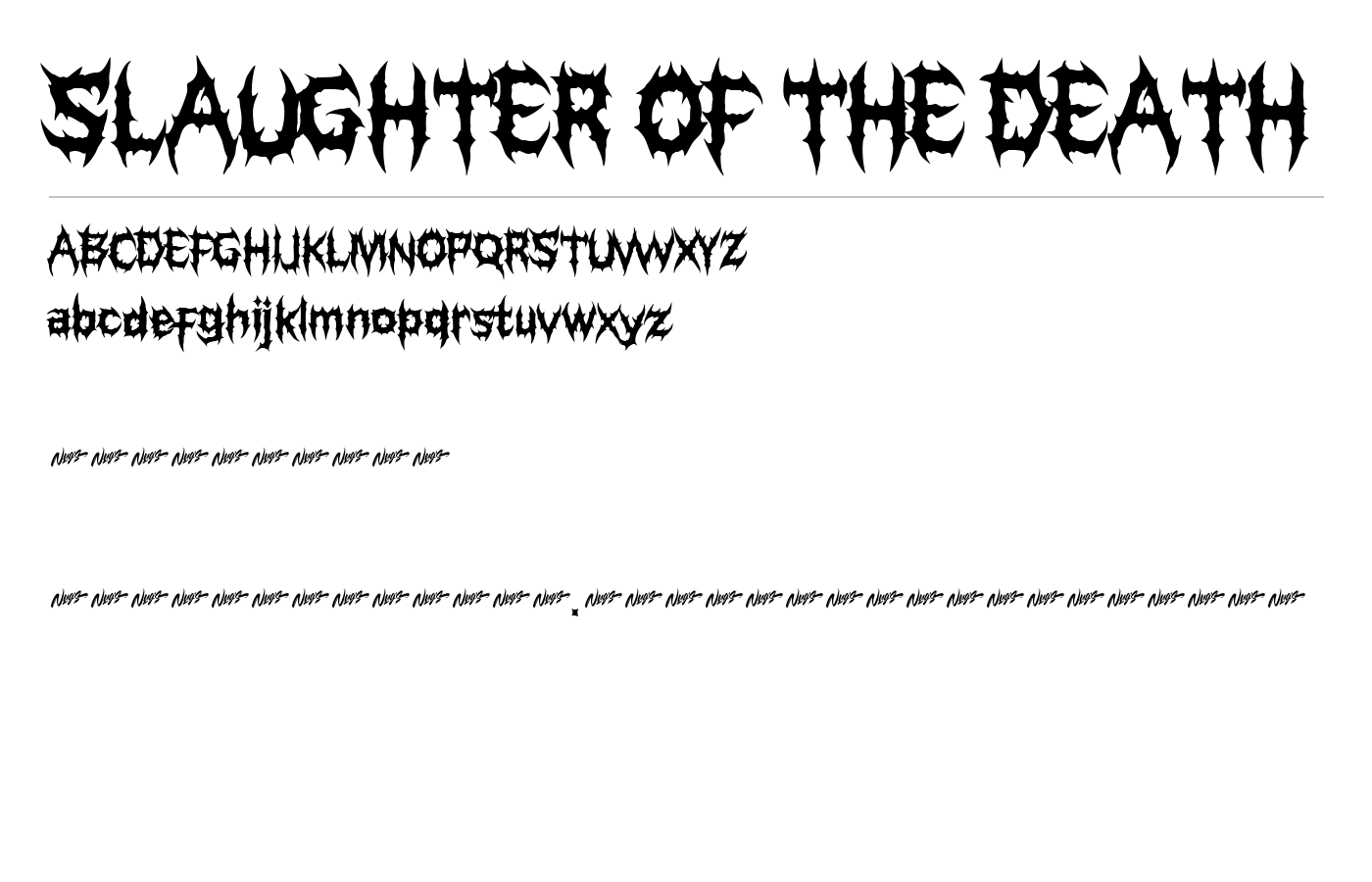 Slaughter Font preview