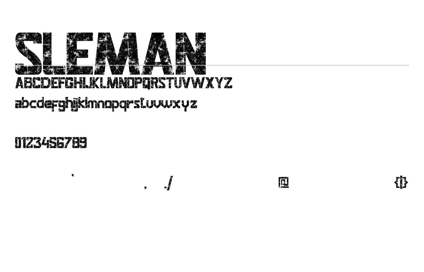 Sleman Font preview