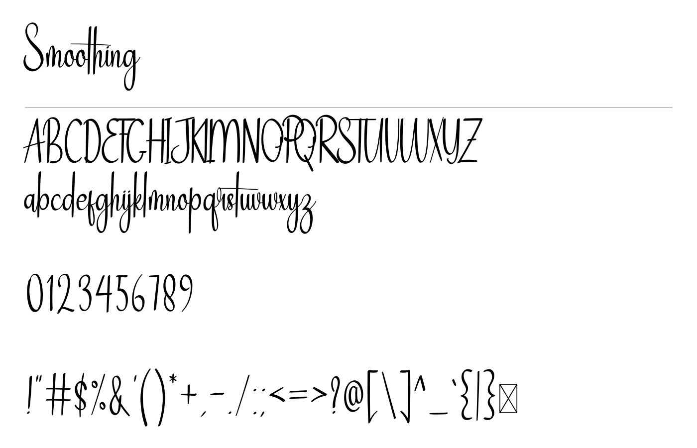 Smoothing Font preview