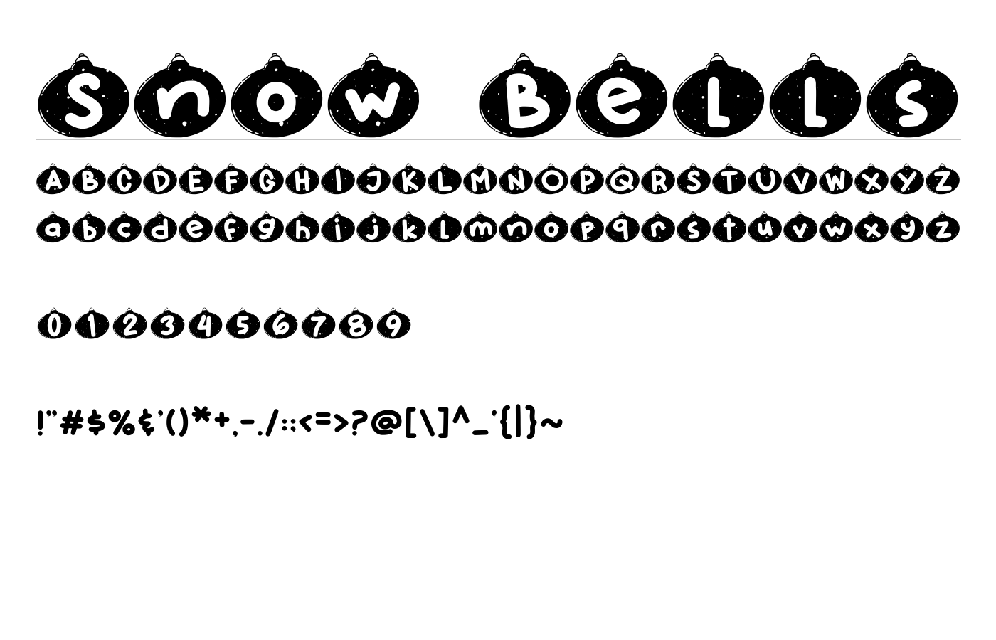 Snow Bells Font preview