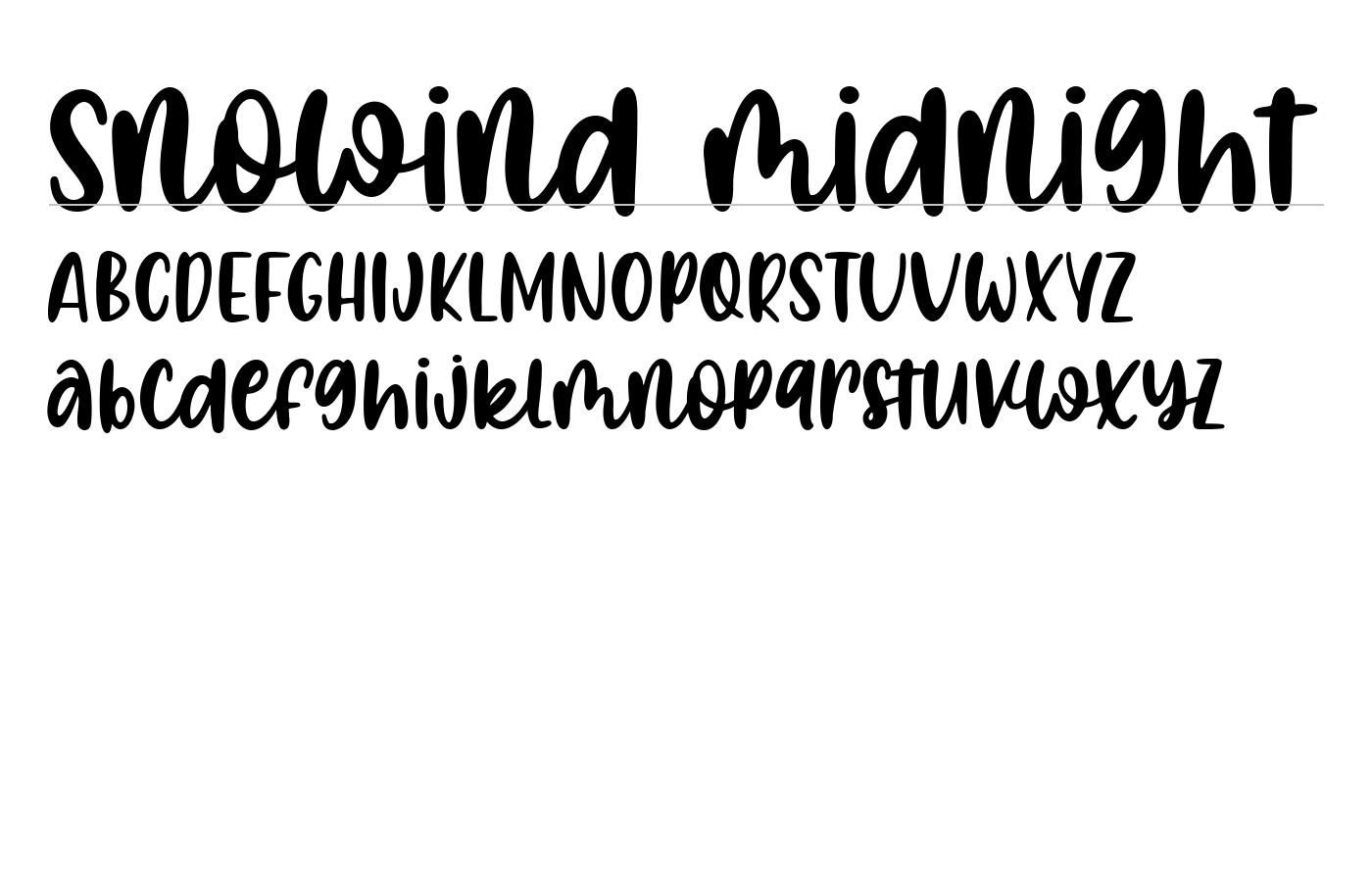 Snowind Midnight Font preview
