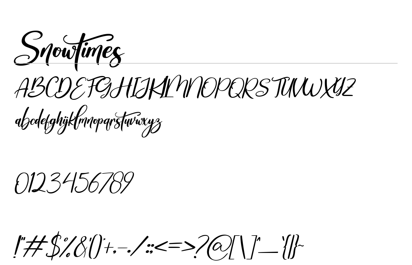 Snowtimes Font preview