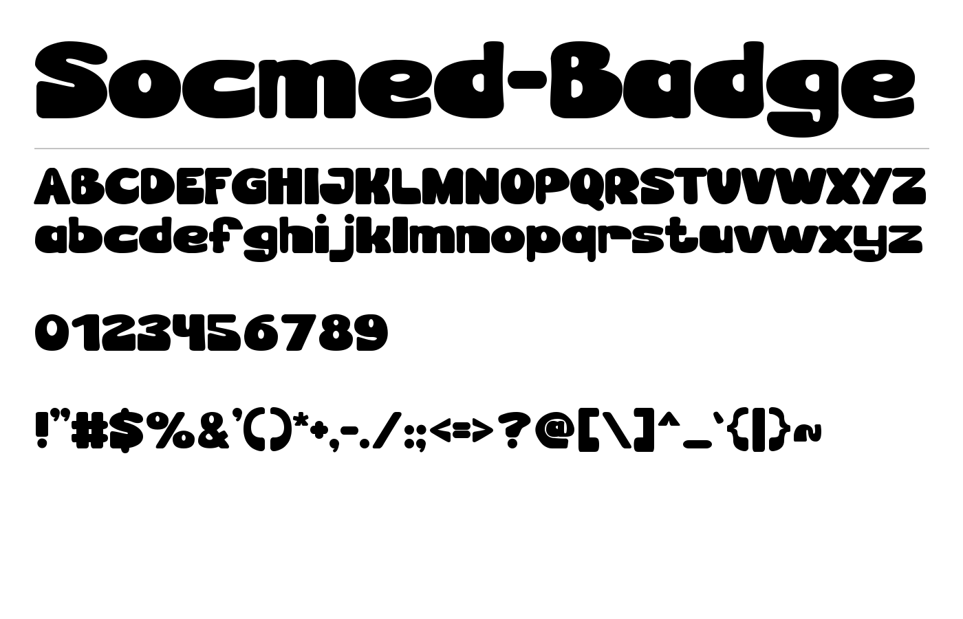 Socmed Badge Font preview