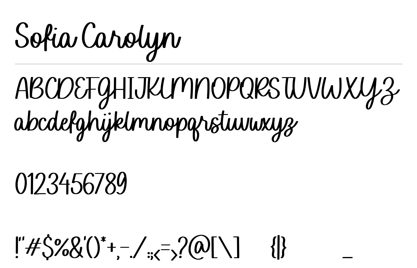 Sofia Carolyn Font preview