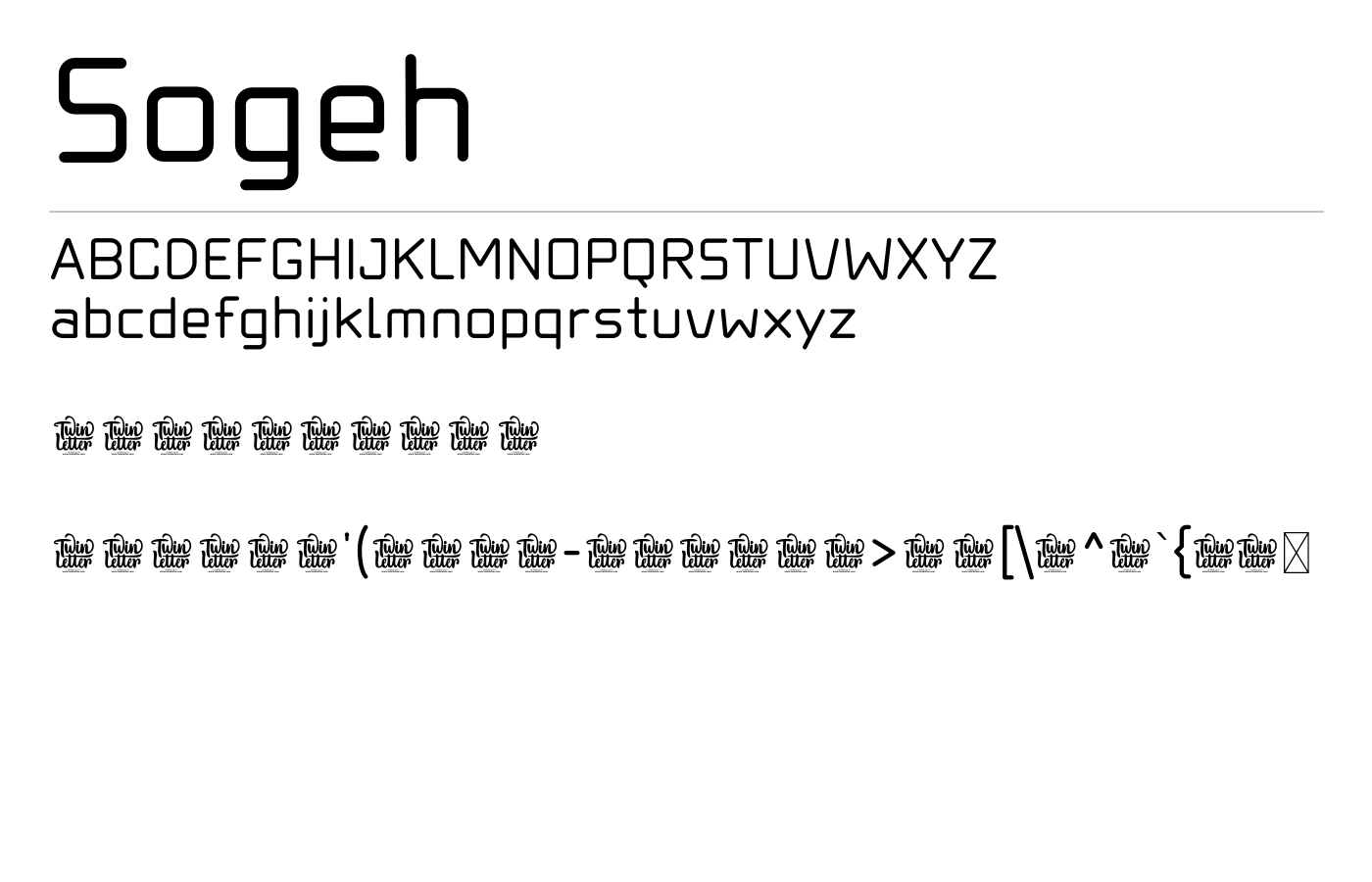 Sogeh Font preview