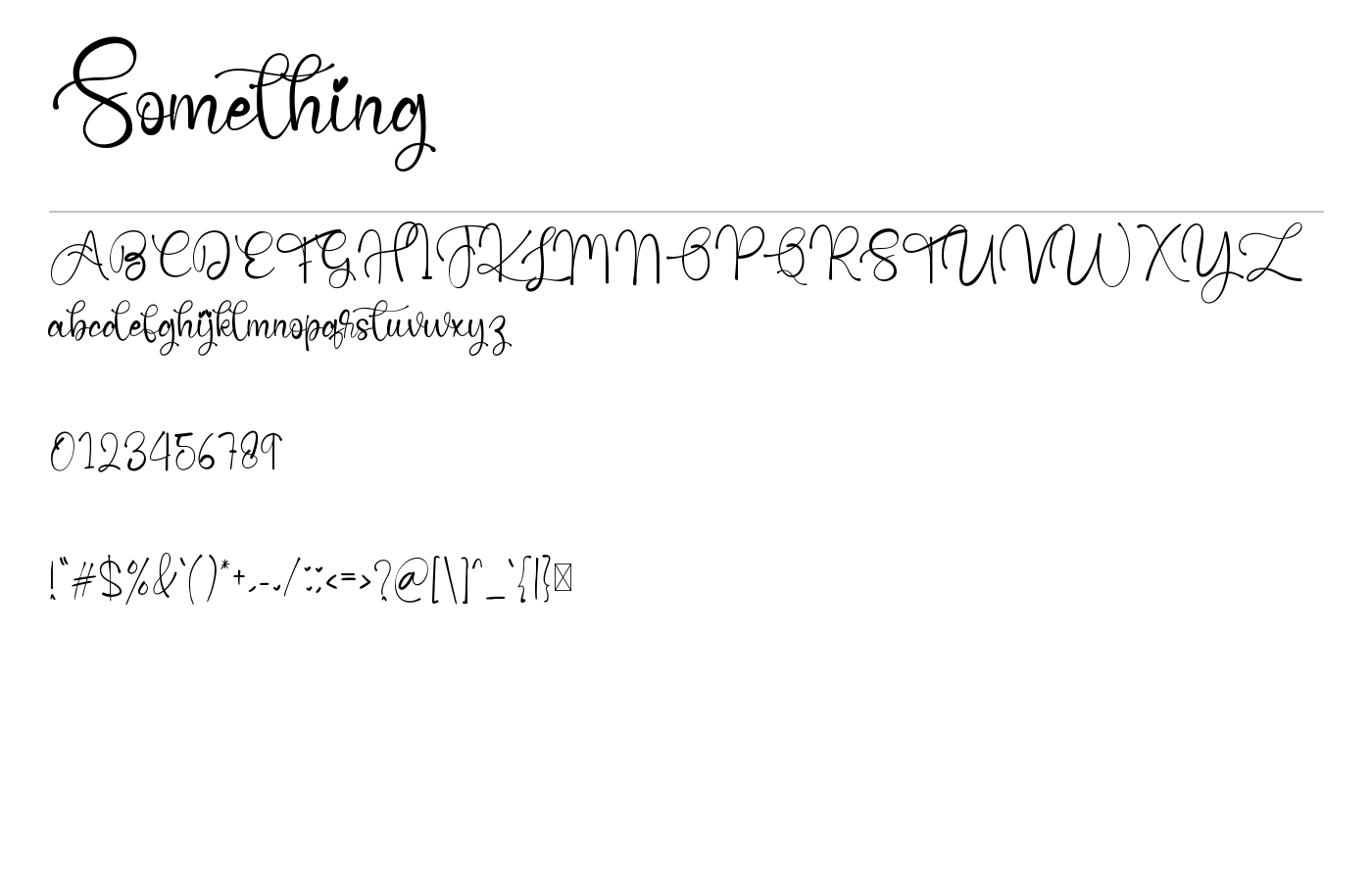 Something Font preview