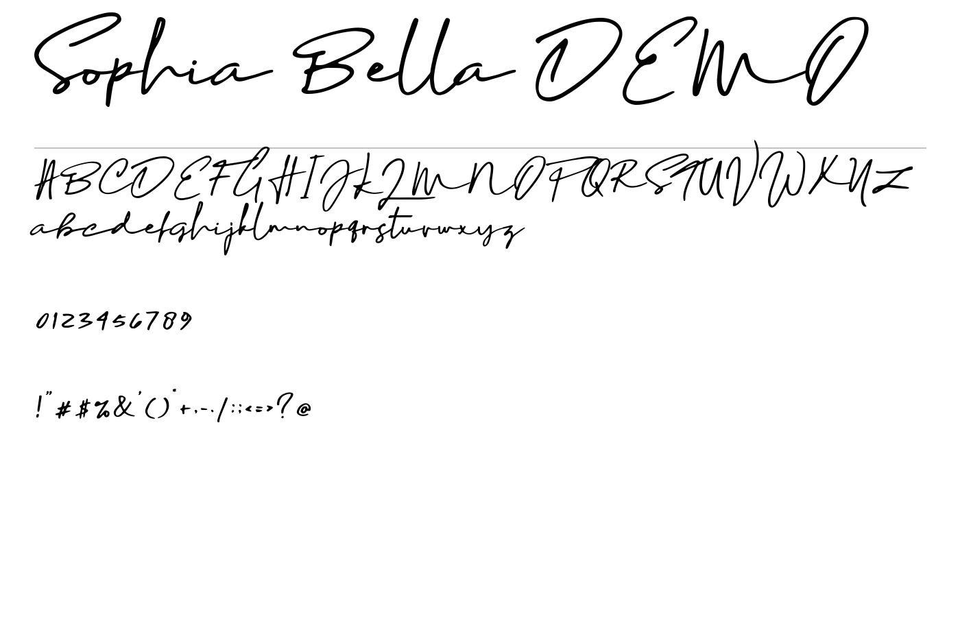 Sophia Bella Signature Font preview