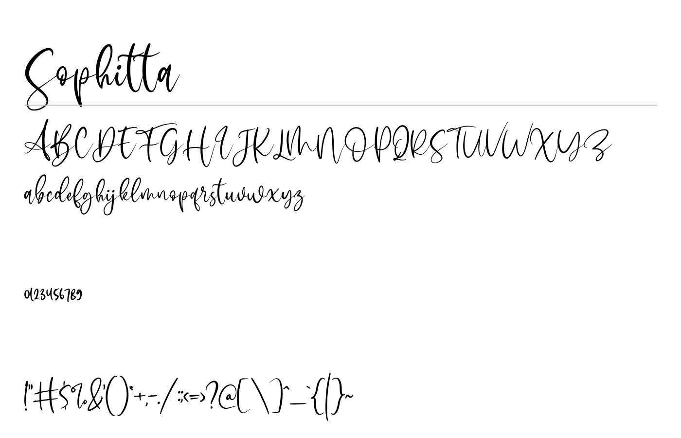 Sophitta Font preview
