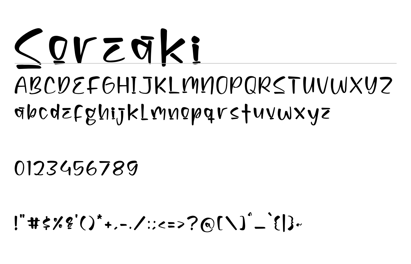 Soreaki Font preview