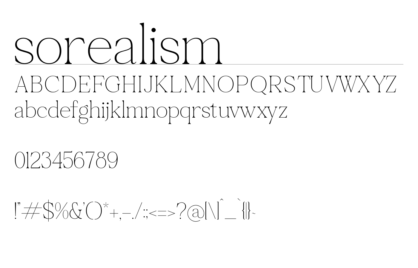 Sorealism Font preview