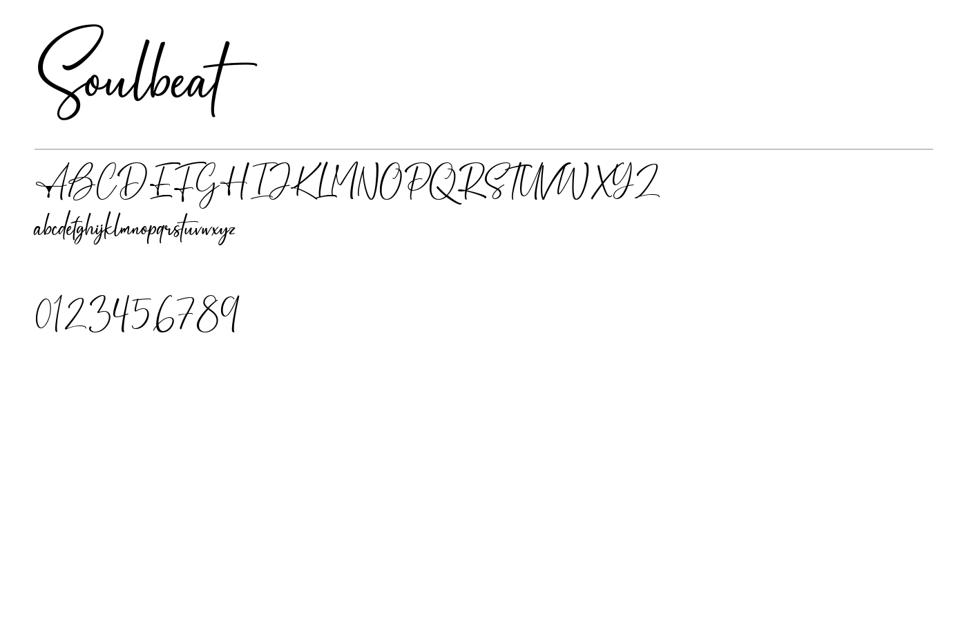 Soulbeat Font preview