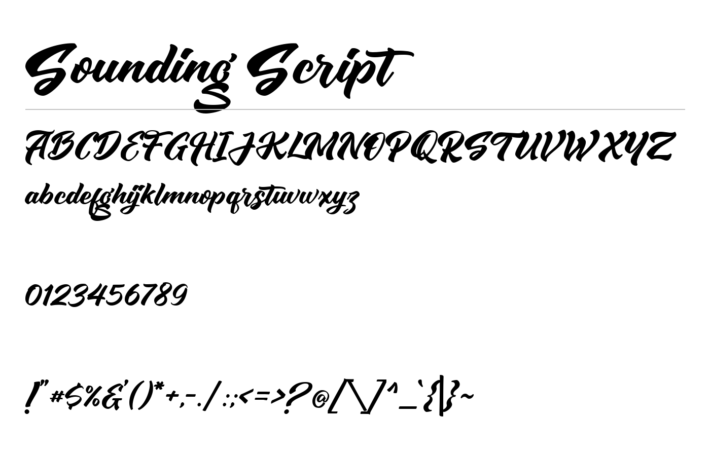 Sounding Font preview