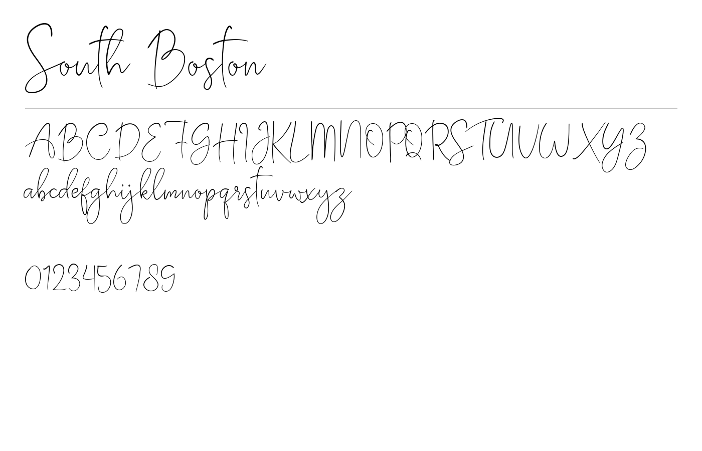 South Boston Script Demo preview
