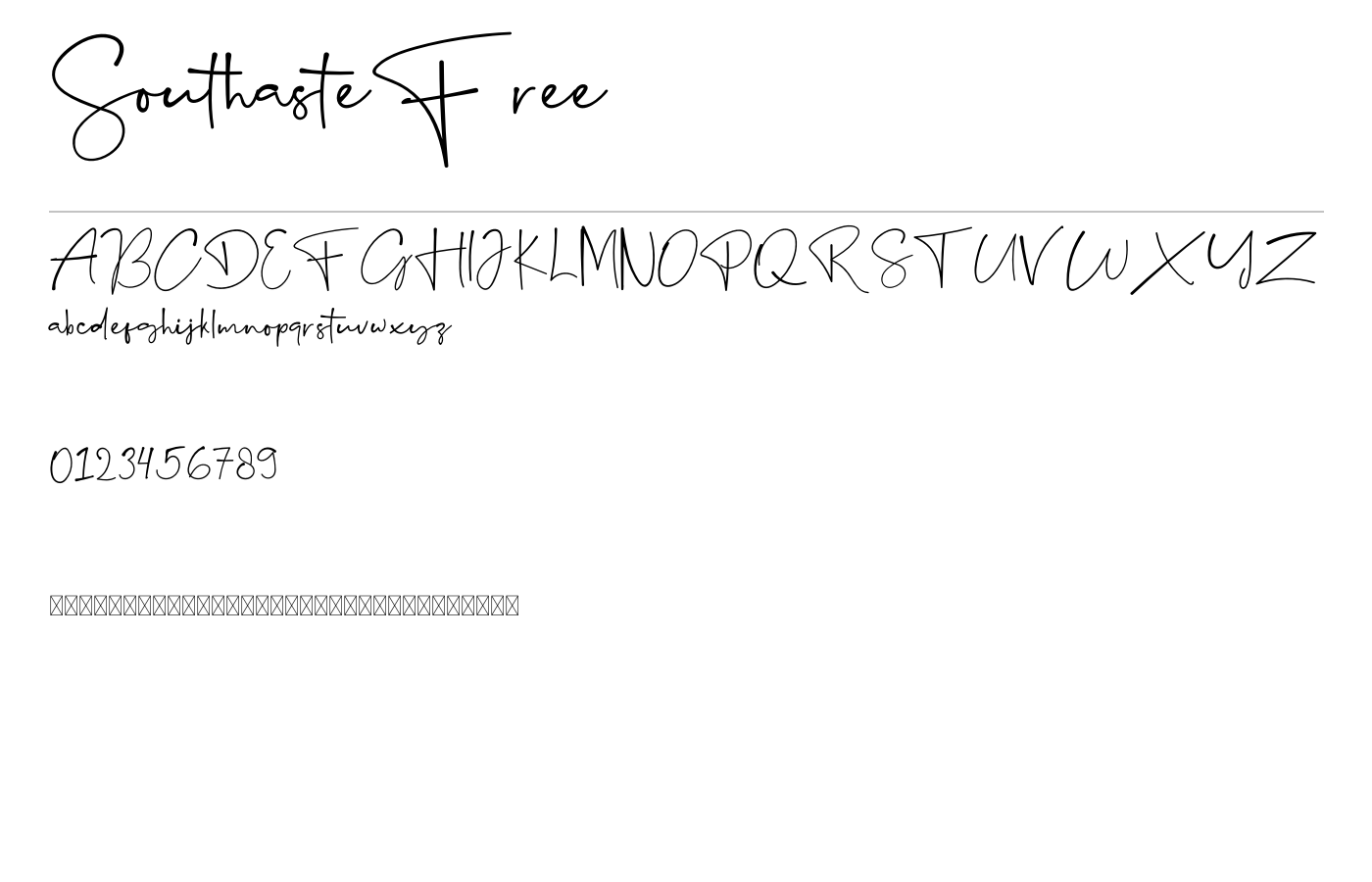 Southaste Font preview