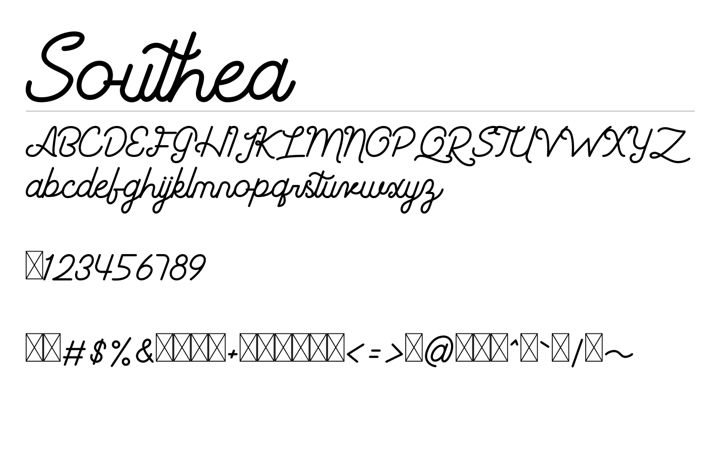 Southea Font preview