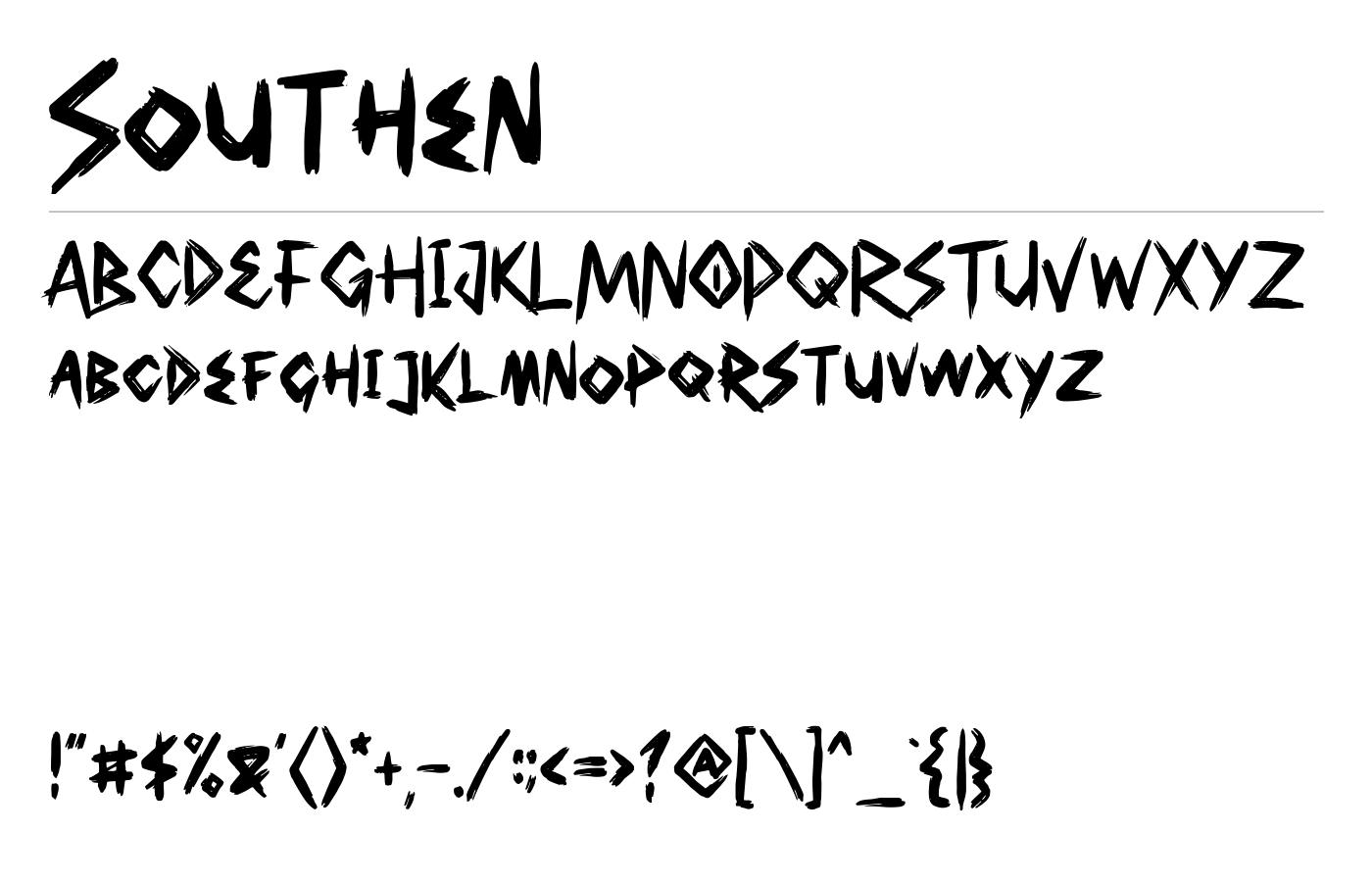 Southen Font preview