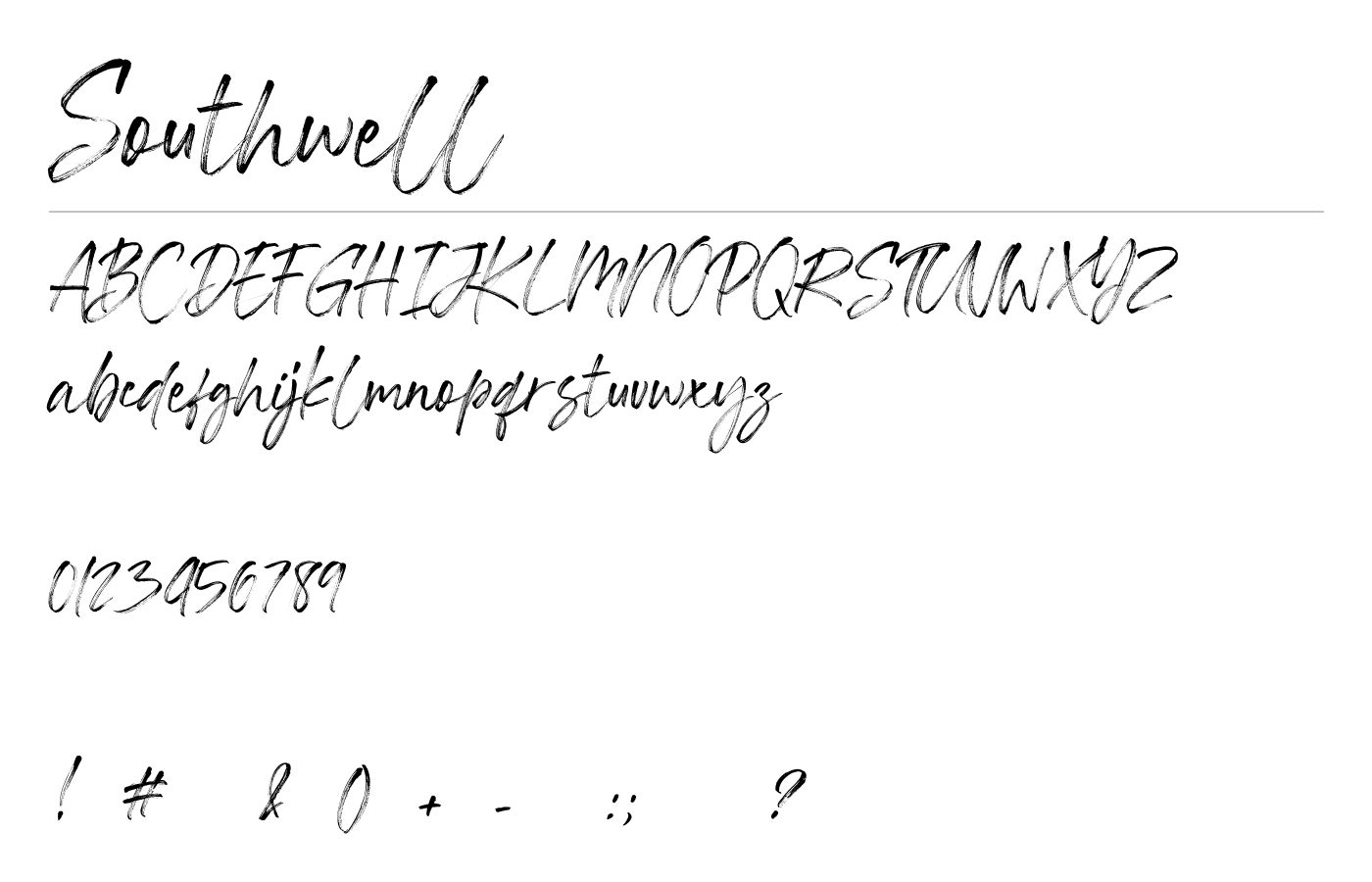 Southwell Font preview