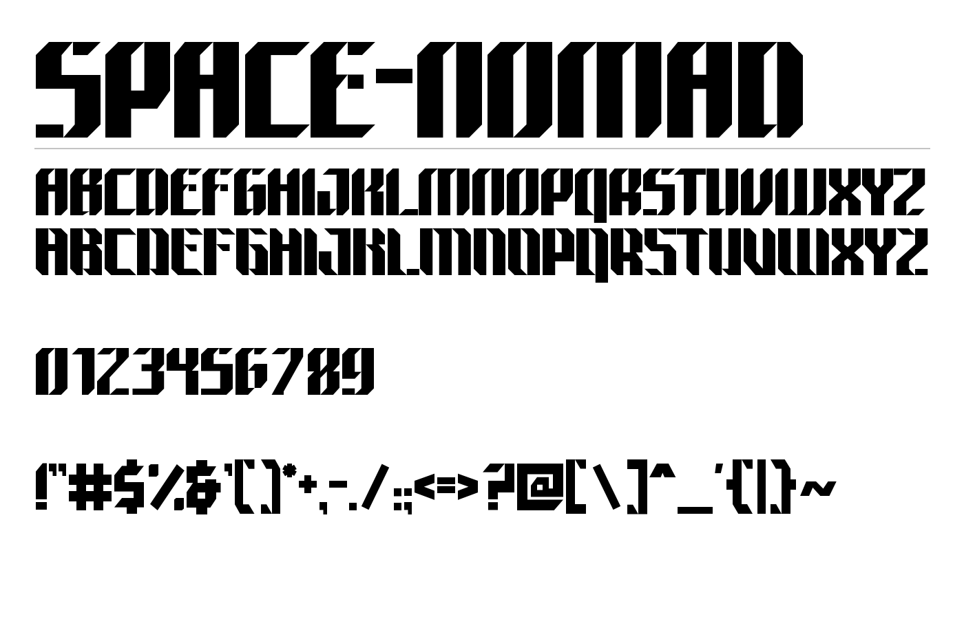 Space Nomad Font preview
