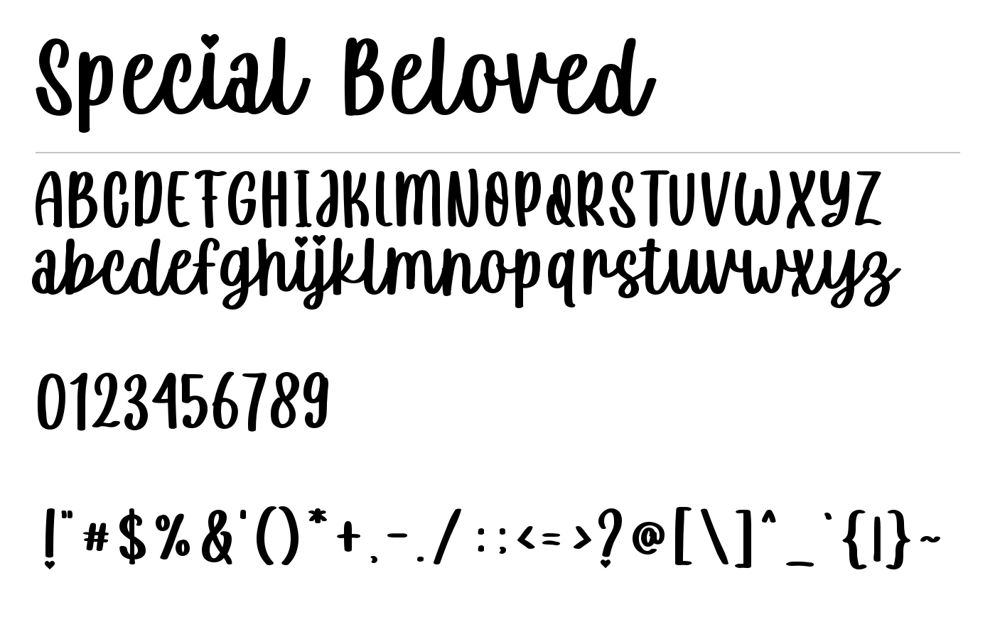 Special Beloved Font preview