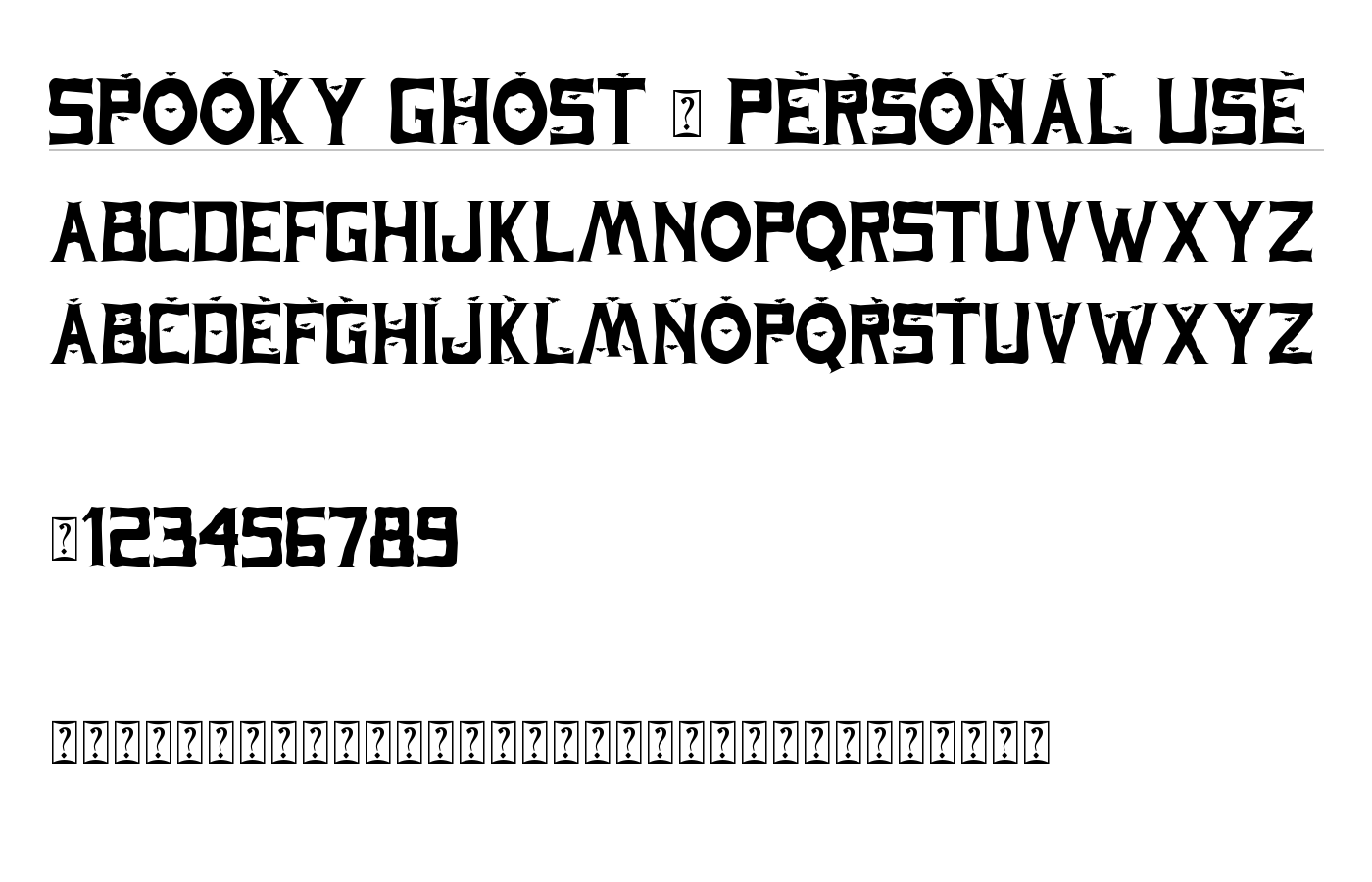 Spooky Ghost Font preview