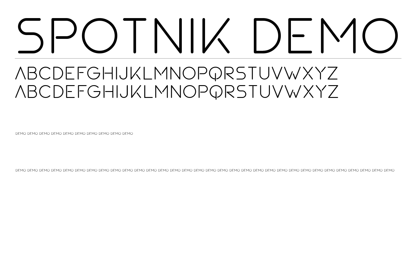 Spotnik Font preview