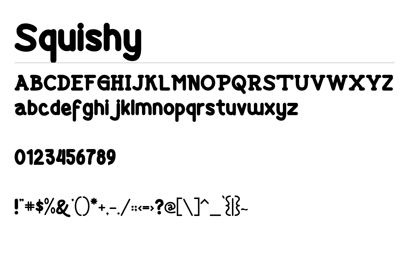 Squishy Font preview