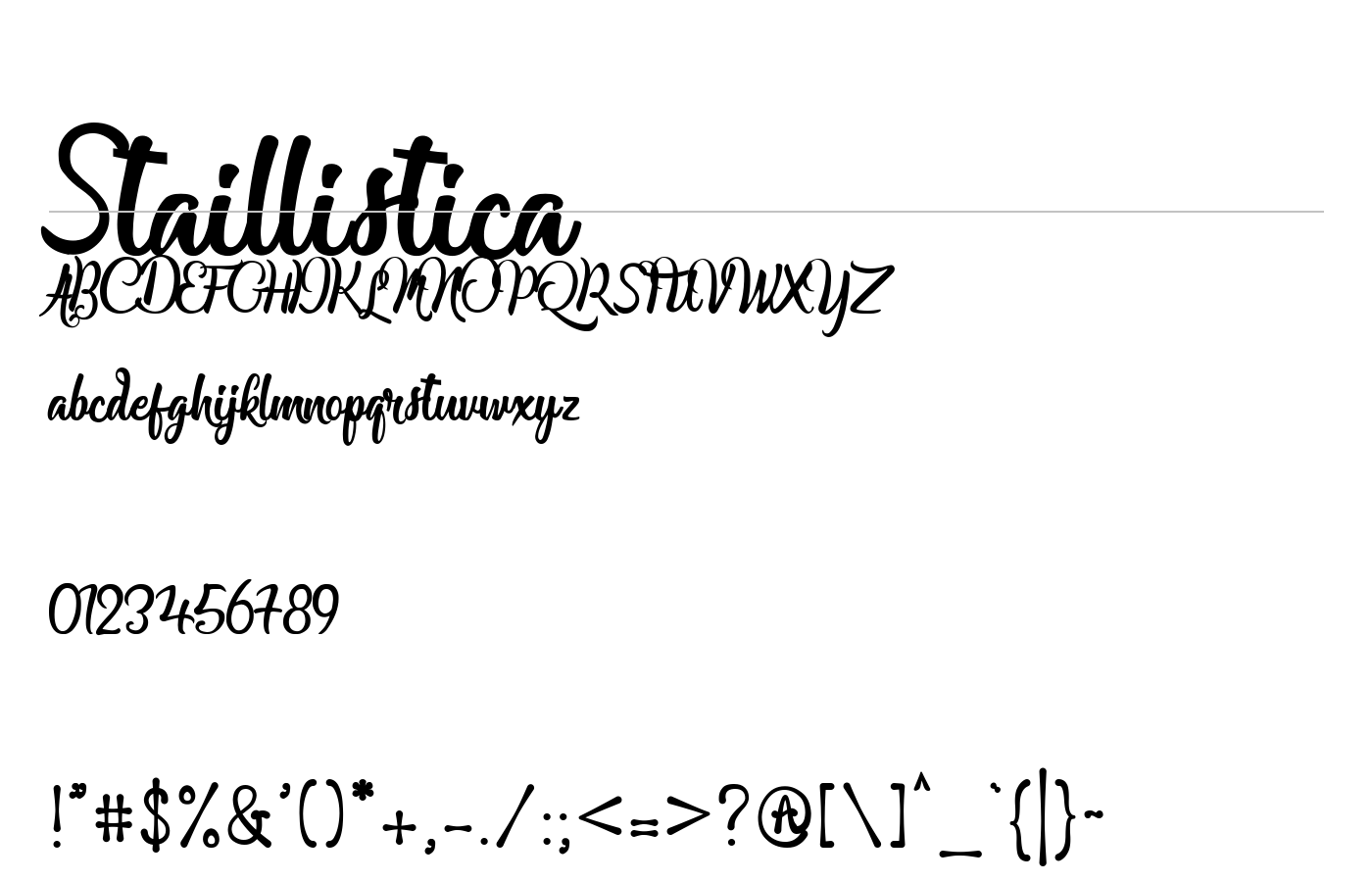 Staillistica Font preview