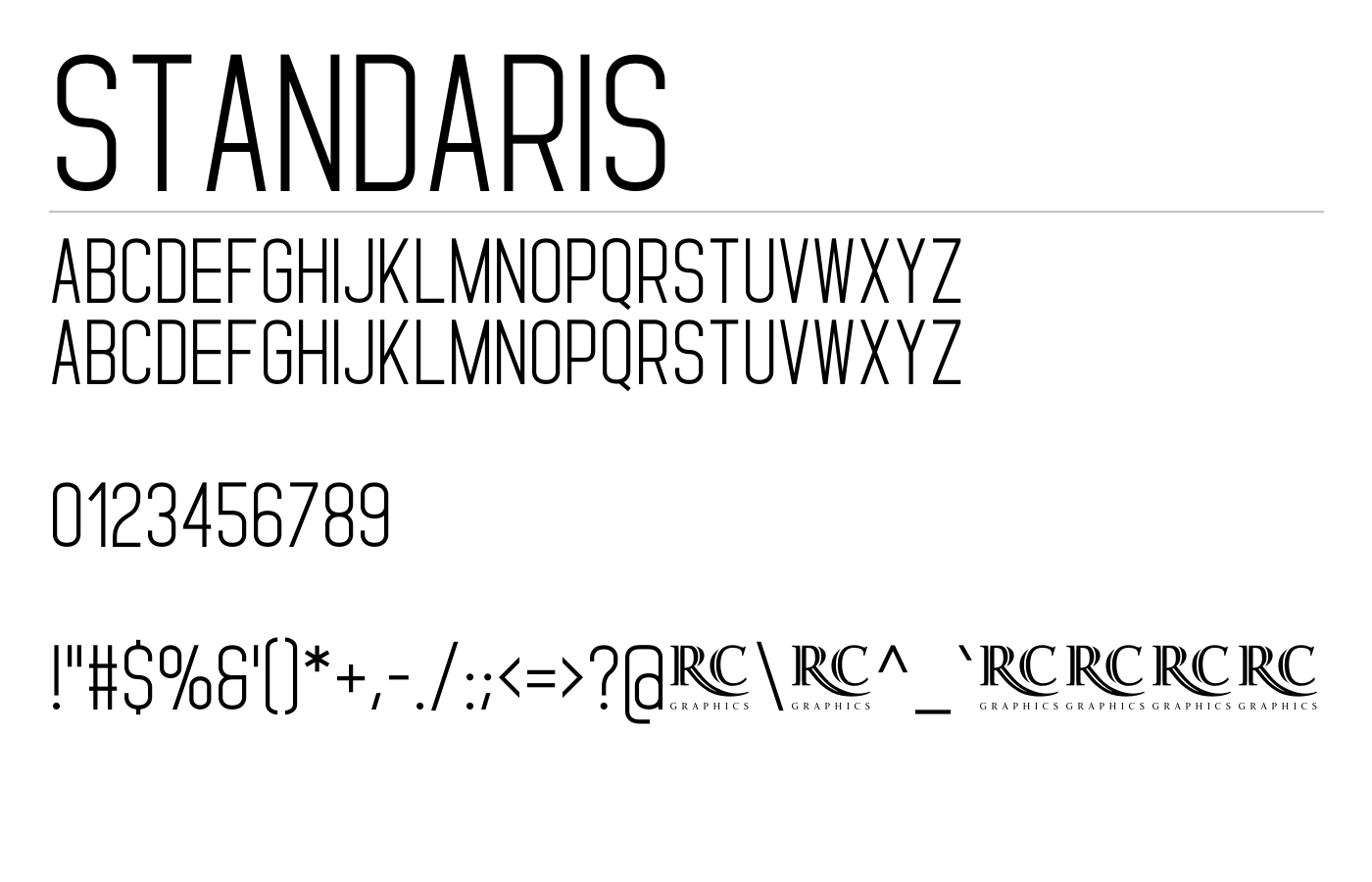 Standaris Font preview