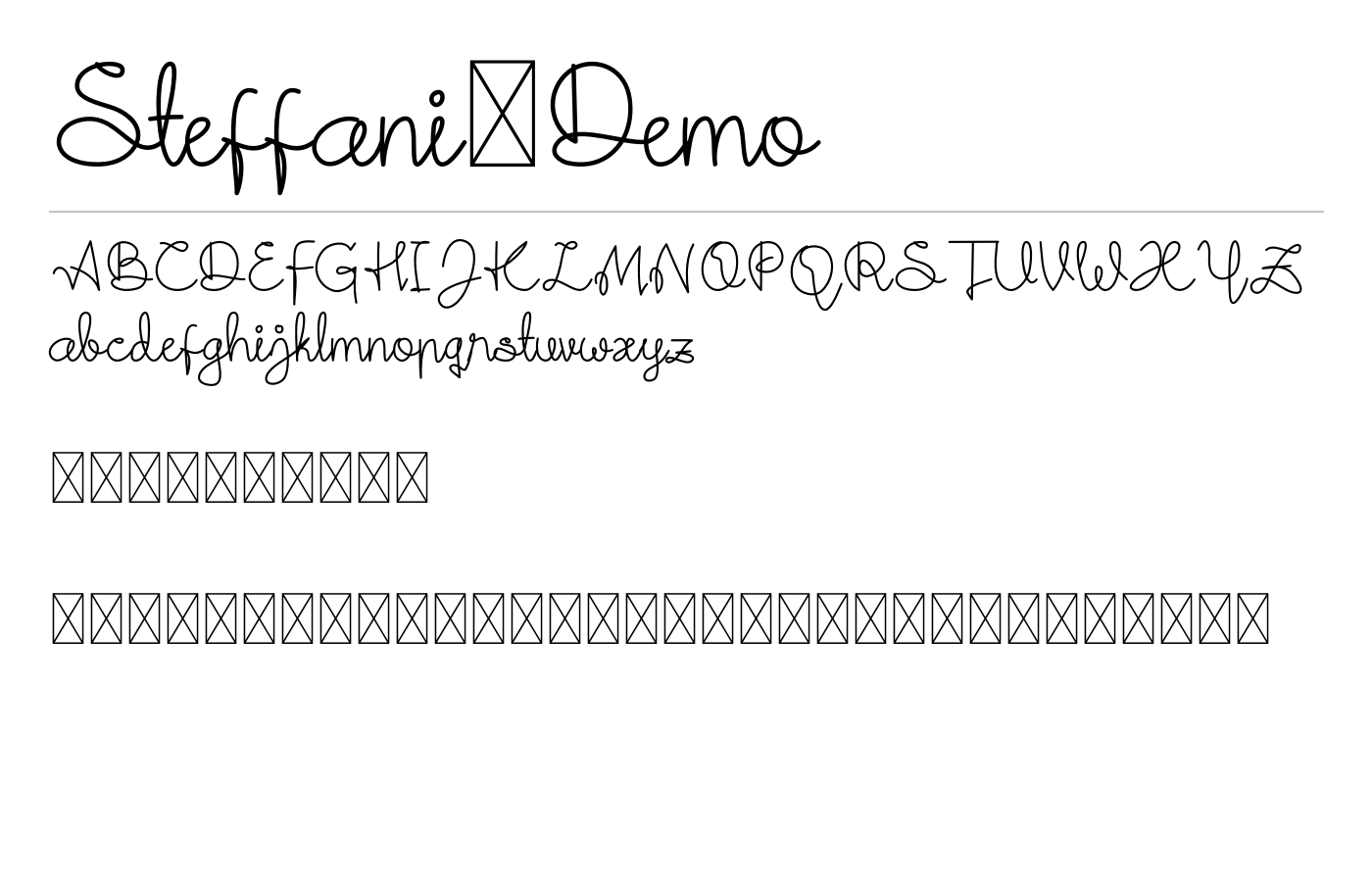 Steffani Font preview