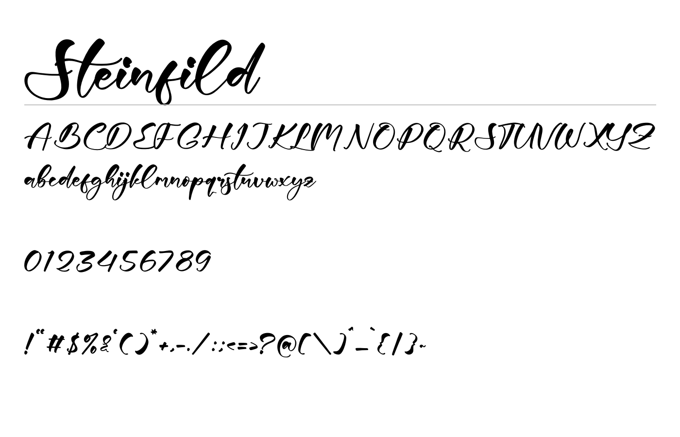 Steinfild Font preview
