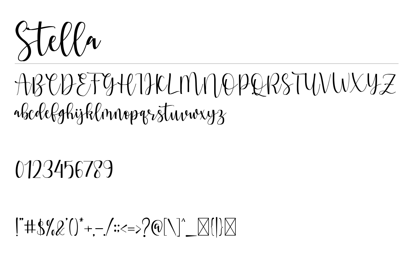 Stella Font preview
