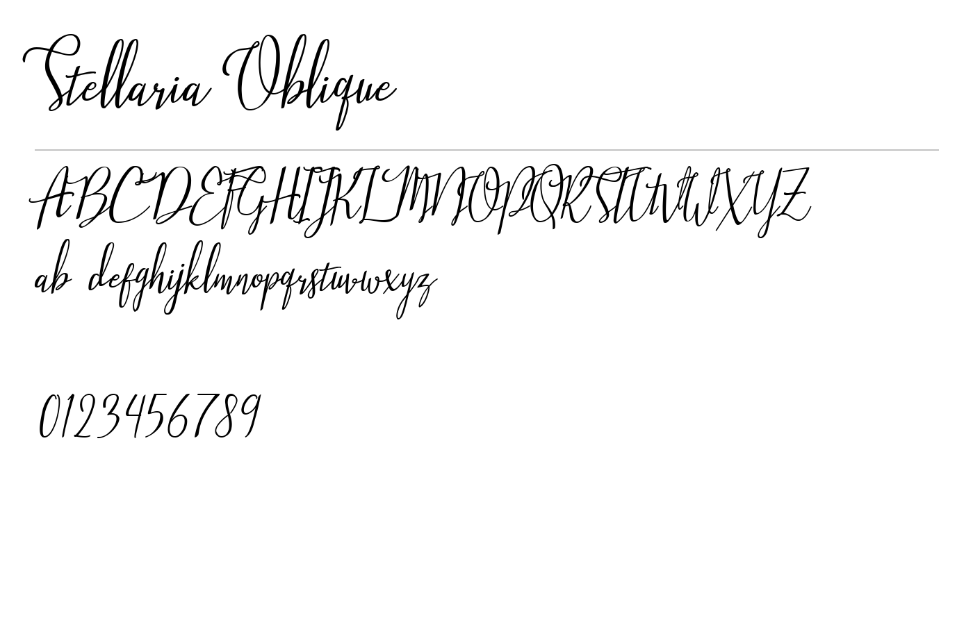 Stellaria Font preview