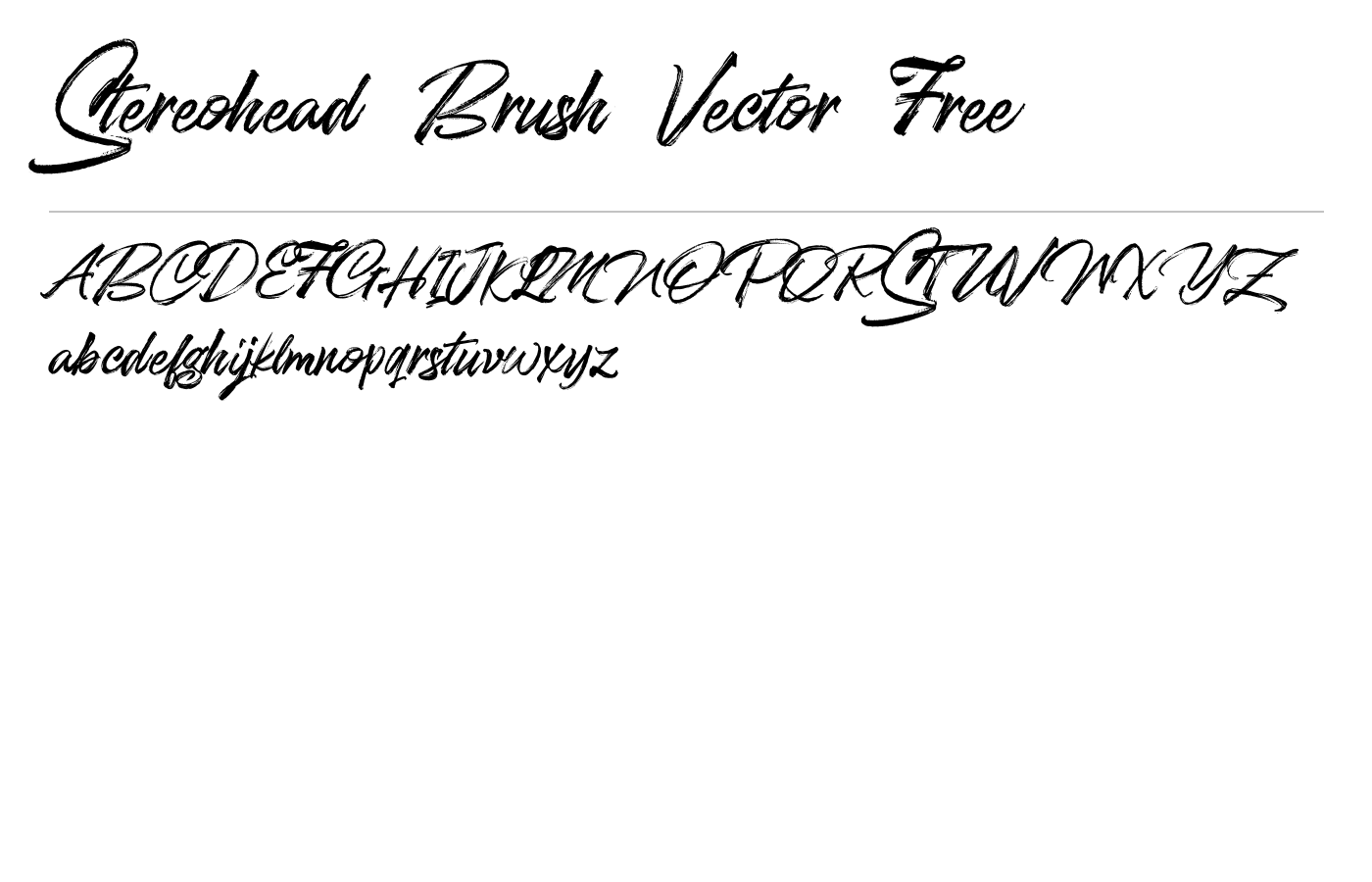 Stereohead Brush Lettering Font preview