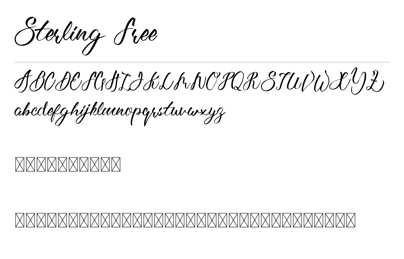 Sterling Font preview