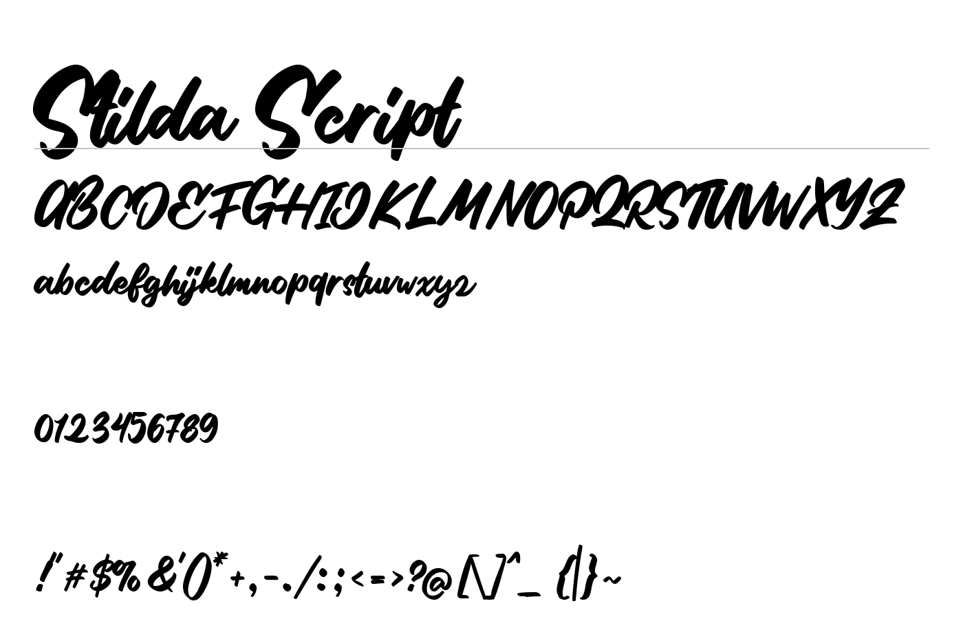 Stilda Font preview