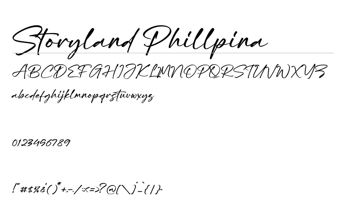 Storyland Phillpina Font preview