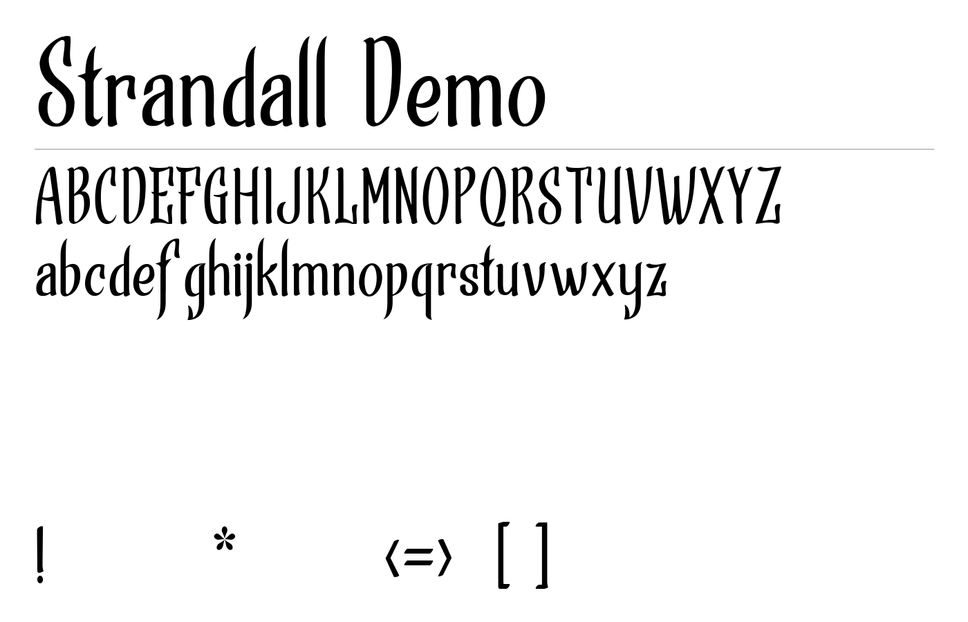 Strandall Font preview