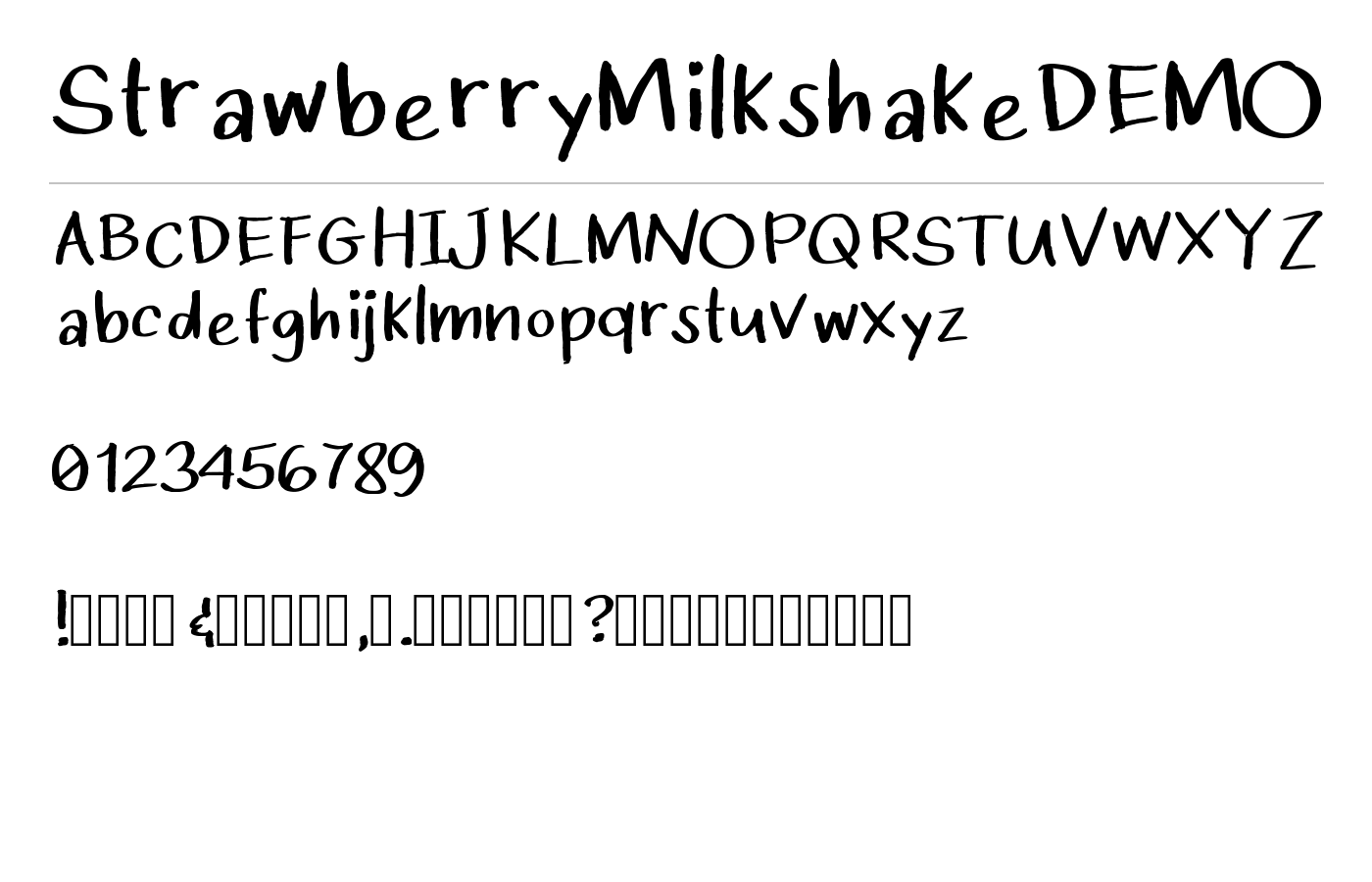 Strawberry Milkshake Font Demo preview