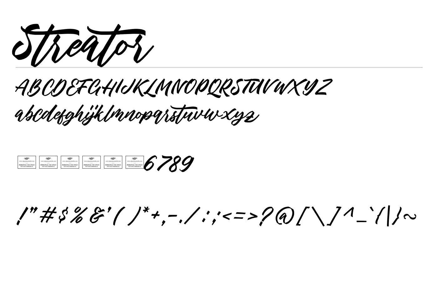 Streator Font preview