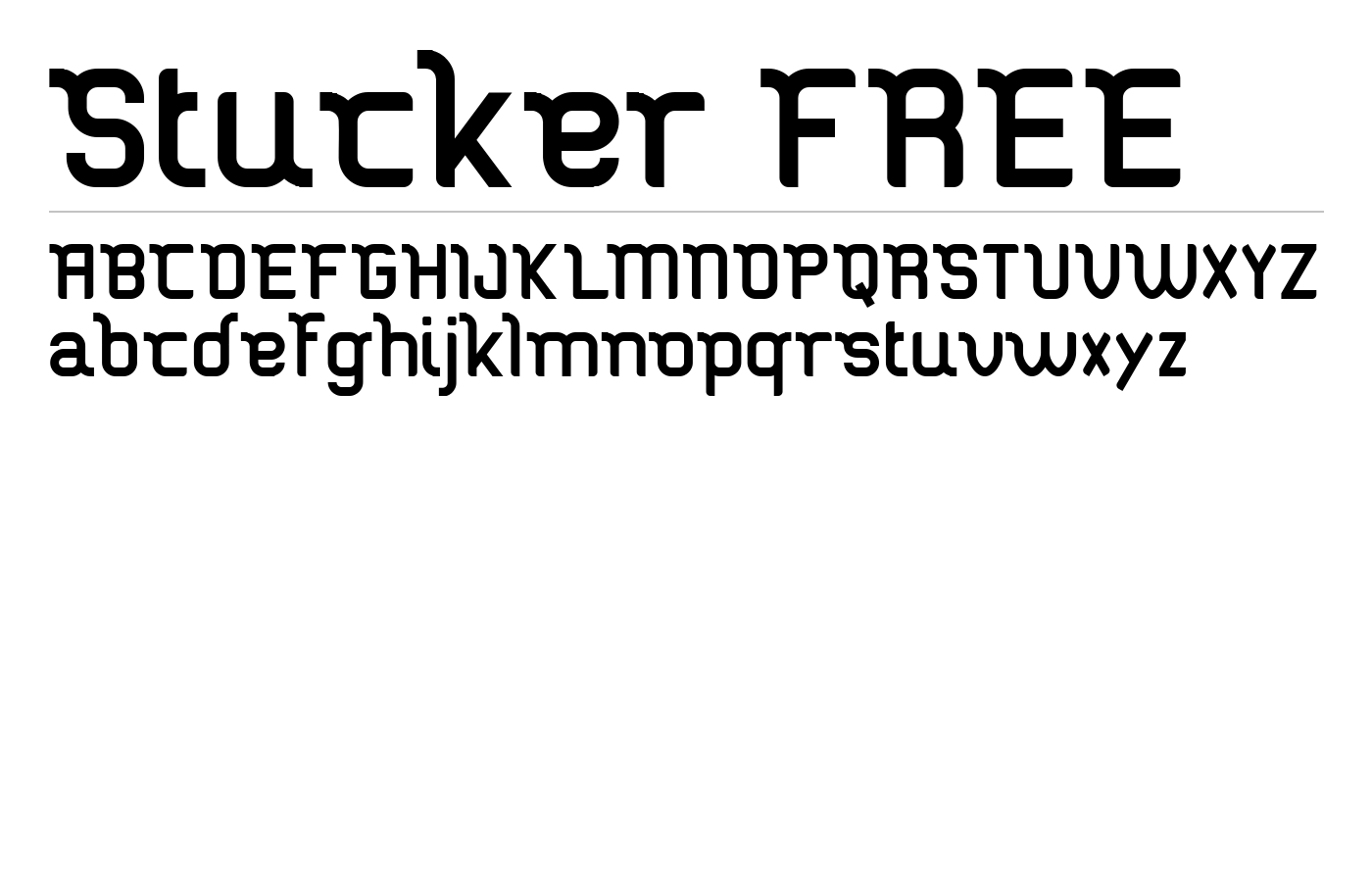Stucker Font preview