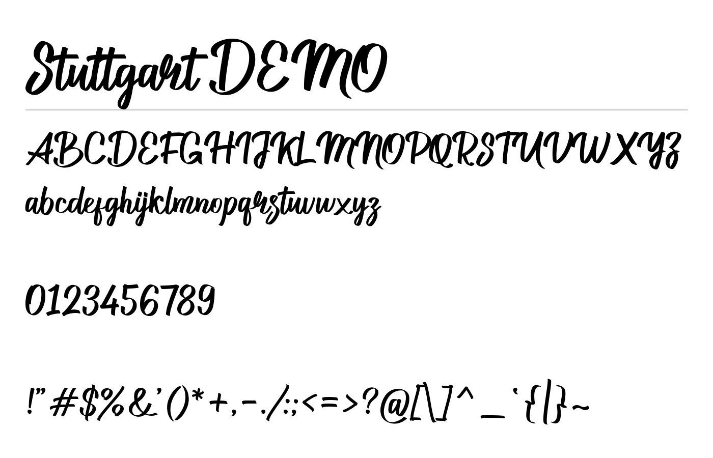 Stuttgart Script Font preview